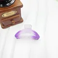 Matte purple gradient semi-circle hair claw clip with frosted acrylic finish - Purple