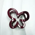 Elegante pinza per capelli a farfalla rosso scuro con finitura lucida per acconciature - Stile Farfalla Grande / Borgogna
