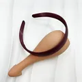 Cerchietto largo opaco bordeaux stile Morandi con dentini antiscivolo per donna - Borgogna