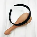 Cerchietto largo nero opaco con denti antiscivolo per acconciature stabili - Nero