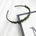 Cerchietto per capelli fiore verde oliva opaco con denti antiscivolo da donna - Verde
