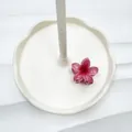 Pinza per capelli a forma di fiore di frangipane rosa per lo stile da spiaggia - Pesca Scuro