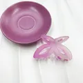 Pinza per capelli a farfalla con sfumatura rosa e viola e finitura opaca trendy - 8cm / Rosa e Giallo
