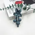 Fermaglio per capelli a fiore blu grigio opaco con finitura satinata per uno stile elegante - Grigio
