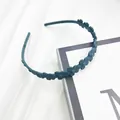 Cerchietto blu scuro opaco con fiori 3D e denti antiscivolo per uno stile dolce e chic - Grigio