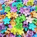Bunte Mini-Blumen-Haarklammern für Kinder in verschiedenen Macaron-Farben - Zufällig Gemischte Farben (Fünfblättriger Stil)