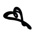 Elegant black flocked heart hair claw clip with velvet texture for stylish women - Twisted Heart (Style 10) / Black