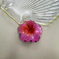 Elegante molletta per capelli a fiore da 4cm con sfumatura viola e arancione - Rosa Rosso