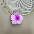 Elegante pinza per capelli a fiore sfumato viola da 4cm con finitura in resina - Rosa Sfumato