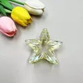 Star-shaped hair claw clip in translucent iridescent candy yellow acrylic finish - 7cm / Iridescent Yellow
