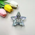 Holographic star hair claw clip with colorful iridescent gradient finish and spring - 7cm / Iridescent Ink