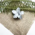 Piccola molletta per capelli a frangipane con motivo marmorizzato bianco e nero per mare - Stile Motivo Inchiostro Picchiettato / 4cm / Grigio Inchiostro