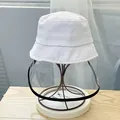 White cotton kids fisherman hat with detachable clear protective shield visor for safety - 48-52CM Age 1-7 / White