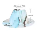 Chapeau fedora en laine tie-dye bleu avec motif marbré et bordure dorée - M(56-58cm) / Marbre Bleu Et Cyan (#1)