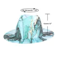 Chapeau fedora en laine dégradé bleu avec guide des tailles: bord 7cm et hauteur 12cm - M(56-58cm) / Bleu Cyan Avec Texture Dorée (#3)