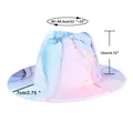 Chapeau Fedora tie-dye avec motif marbré bleu et violet et fines veines dorées - M(56-58cm) / Bleu Rose Violet Avec Bord Doré (#5)