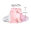 Chapeau fedora tie-dye rose et violet avec motif marbré doré et bord large plat - M(56-58cm) / Sable Mouvant Rose Violet Or (#8)