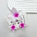 Set di mollette per capelli a forma di fiore sfumato rosa e bianco per le vacanze - Set / Set da 3 pezzi / Bianco con Cuore Rosa