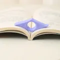 Purple acrylic thumb book page holder designed for easy one-handed reading support - Lavender / 8.5cm