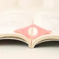 Pink acrylic thumb page holder for comfortable one-hand reading support and book display - Solid Pink / 8.5cm