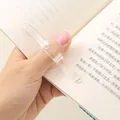 Transparent acrylic thumb book page holder with ergonomic wing shape for reading - Clear / 8.5cm