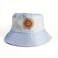 Reversible Argentina flag bucket hat featuring the Sun of May and blue-white stripes - Argentina Blue White Stripes Sun of May Style