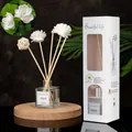 Jasmine scented reed diffuser set with glass bottle, fiber sticks and white gift box - Jasmine Best Seller