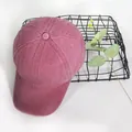 Berretto da baseball in tela lavata vintage rosso rosa tenue per donne con testa grande - Regolabile / Borgogna