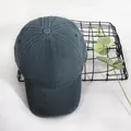 Cappellino da baseball vintage in cotone lavato effetto invecchiato da donna grigio - Regolabile / Blu navy