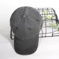 Berretto da baseball grigio scuro lavato per donna con finitura invecchiata e corona morbida - Regolabile / Nero