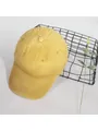 Berretto da baseball in cotone lavato giallo zenzero con parte superiore morbida - Regolabile / Giallo Terra