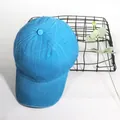 Berretto da baseball blu lago in cotone lavato con finitura retrò da donna - Regolabile / Verde petrolio