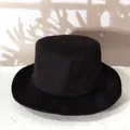 Classic black wide-brim outdoor bucket hat for hiking and camping on a neutral background - One Size / Black