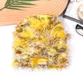 Fuzzy camouflage knit beanie in yellow, brown and white tones for a stylish autumn look - One Size / Yellow