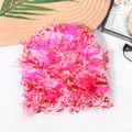 Bohemian camouflage style knit beanie in hot pink and red fringe yarn texture - One Size / Deep Pink