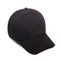 Classic minimalist black baseball cap with six-panel structure and curved brim design - One Size / Black
