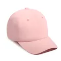 Minimalist soft top cotton baseball cap in light pink with curved brim and six panels - One Size / Light Pink