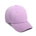 Minimalist light purple cotton baseball cap with adjustable soft top and curved brim - One Size / Light Purple