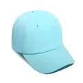 Classic light blue cotton baseball cap with six-panel design and curved brim - One Size / Lake Blue