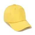 Classic bright yellow cotton baseball cap with a soft top and curved brim design - One Size / Yellow