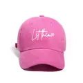Rose pink washed cotton baseball cap with Let Them embroidery and heart icon - One Size / Rose Red