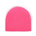 Oversized hot pink knit beanie hat in dopamine candy color style for winter - One Size / Deep Pink