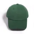 Classic dark green cotton twill baseball cap with a six-panel structured design - One Size / Dark Green