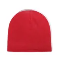 Gorro de punto rojo extragrande en color sólido con suave textura acanalada fina - Talla única / Rojo
