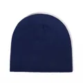 Gorro de punto azul oscuro de gran tamaño para un estilo minimalista y casual - Talla única / Azul marino