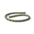 Olive green volcanic lava stone cylinder beads for DIY jewelry making - M / Olive Green (No.1)