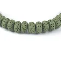 Perle in pietra lavica verde oliva opaca a forma di abaco per creazioni di gioielli DIY - 3x7mm / Verde Oliva (3#)