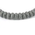 Perle rondelle in pietra lavica grigia con consistenza porosa per accessori gioielli - Grigio (N. 5)