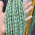 Perles diffuseur tête de mort en pierre de lave vert menthe pour bijoux DIY et artisanat - Petite Forme de Crâne / No.1 Vert Menthe / 9X14mm