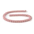 Pink square lava stone beads with porous texture for DIY aromatherapy jewelry making - Small / Pink (Color 1)